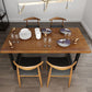 Industrial Pine Wood Dining Table Set 1/2/5/7 Pieces Dinette Set for Home