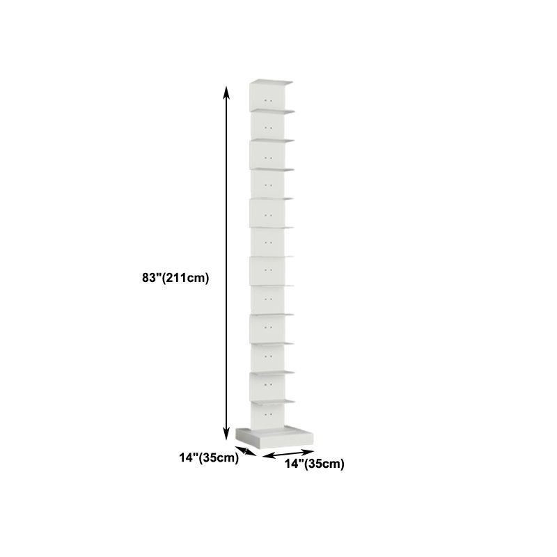 Modern Steel Bookcase, White, Geometric Bookshelf for Any Room Clearhalo 'Bookcases' 'furn' 'furn_bookcases' 'Furniture' 'Office Furniture' 1200x1200_f2733ef1-1e40-48b0-bb47-05f6694d1c3c