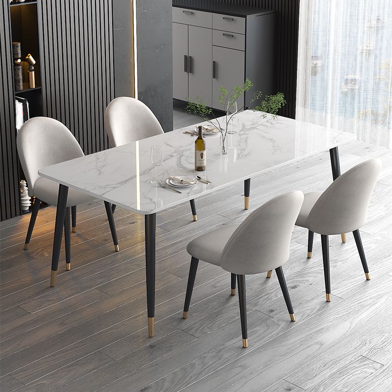 1/4/5 Pieces White Stone Dining Set Modern Solid Back Chair Rectangle Dining Furniture Clearhalo 'Dining Room Sets' 'Dining Tables & Seating' 'dining_room_set' 'furn' 'furn_dining_room_set' 'Furniture' 'furniture_dining_room_set' 'Kitchen & Dining Furniture' 'kitchen&dining_furn' 'kitchen' 1200x1200_f273b247-2d90-499a-8c93-b2288532ec32