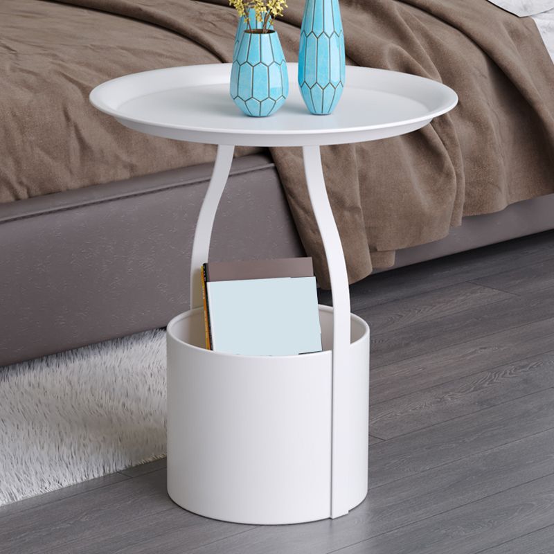 Mid-Century Metal Side End Table Tray Top Corner Table for Living Room