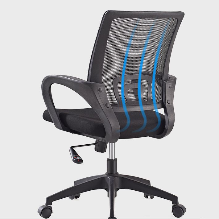 Middle Back Office Chair Fixed Arm Office Chair with Gauze Sponge Cushion Clearhalo 'furn' 'furn_office_chair' 'Furniture' 'furniture_office_chair' 'Office Chairs' 'Office Furniture' 'office_chair' 1200x1200_f274bb46-25c9-4858-a4b3-2ccdd7a5d203