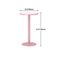 Industrial Metal Pink Bar Table Marble White 23.6"W Top Bistro Table for Cafe Clearhalo 'Bar Furniture' 'Bar Tables' 'bar_tables' 'furn' 'furn_bar_tables' 'Furniture' 'furniture_bar_tables' 'Kitchen & Dining Furniture' 'kitchen&dining_furn' 'kitchen' 1200x1200_f27514e8-3c74-4e60-b7ca-5501cec3eefa
