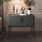Modern 18 inch H Nightstand Faux Leather 1-ladel nachttafel met benen