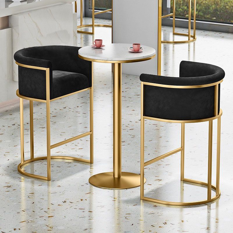 Glam Stone Bar Table Set 1/3 Pieces Round Counter Set for Home Use