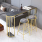 Gorgeous Bar Table Stone Top Gold Base Pub Table with Shelf for Living Room, Only Table Clearhalo 'Bar Furniture' 'Bar Tables' 'bar_tables' 'furn' 'furn_bar_tables' 'Furniture' 'furniture_bar_tables' 'Kitchen & Dining Furniture' 1200x1200_f2767f1e-d4fd-46df-b567-7c7c545914be