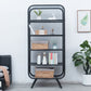 Etagere Closed Back Shelf Bookcase Vertical Metal Book Shelf for Home