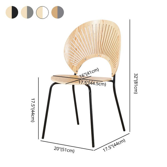 Contemporary Style Metal Chairs Open Back Dining Side Chair (Set of 4) Clearhalo ' kitchen&dining_furn' 'Dining Chairs' 'Dining Tables & Seating' 'dining_chair' 'furn' 'furn_dining_chair' 'Furniture' 'furniture_dining_chair' 'Kitchen & Dining Furniture' 'kitchen' 1200x1200_f276f3a3-3af3-4d12-babb-ca231246dbc0