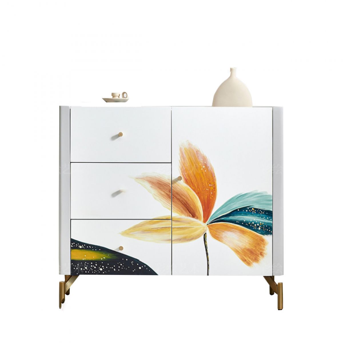 Klassieke Glam opbergkist massief houten opbergkist dressoir voor slaapkamer