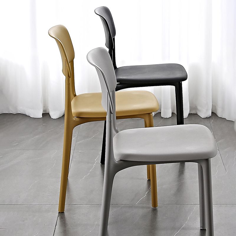 Plastic Scandinavian Restaurant Side Chair Matte Finish Open Dining Chair Clearhalo ' kitchen&dining_furn' 'Dining Chairs' 'Dining Tables & Seating' 'dining_chair' 'furn' 'furn_dining_chair' 'Furniture' 'furniture_dining_chair' 'Kitchen & Dining Furniture' 'kitchen' 1200x1200_f279586e-2a24-45c2-9157-86b80879c5cc
