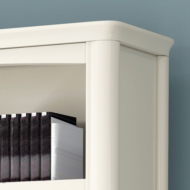 Estantería estándar de madera estantería contemporánea blanca con estantes