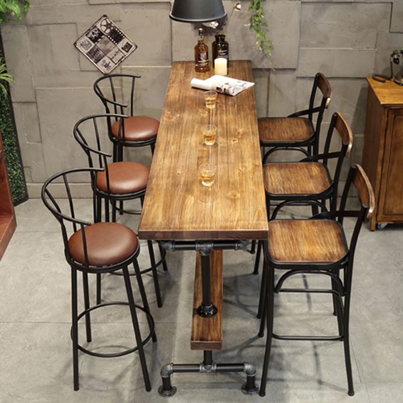 Solid Wood Counter Height Table Rectangle Bar Height Pub Table Clearhalo 'Bar Furniture' 'Bar Tables' 'bar_tables' 'furn' 'furn_bar_tables' 'Furniture' 'Kitchen & Dining Furniture' 1200x1200_f279b6b0-99fb-4d96-8eb4-789cc3f49e80