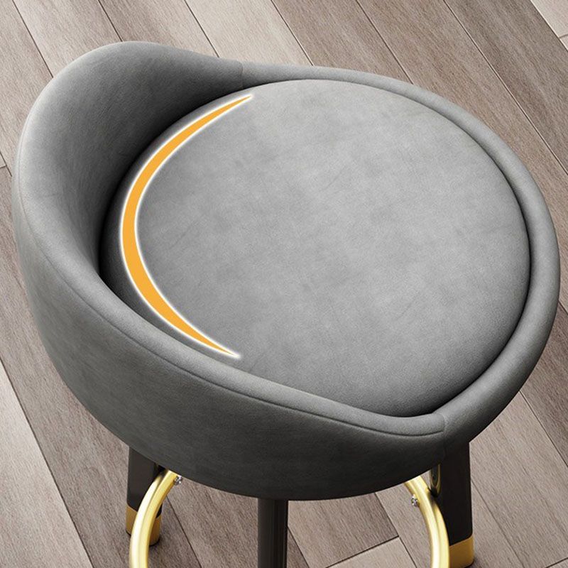 Scandinavian Living Room Low Back Stool Matte Finish Upholstered Swivel Stool Clearhalo 'Bar Furniture' 'Bar Stools' 'bar_stools' 'furn' 'furn_bar_stools' 'Furniture' 'furniture_bar_stools' 'Kitchen & Dining Furniture' 1200x1200_f27c3cd9-616c-450f-88ca-5c7fd1116c90