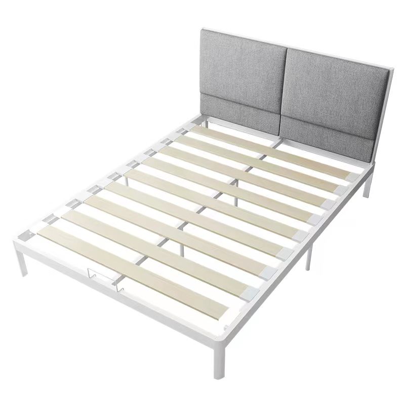 Legno di pino da letto in metallo 78,74 "L tela del letto moderno letto in grigio