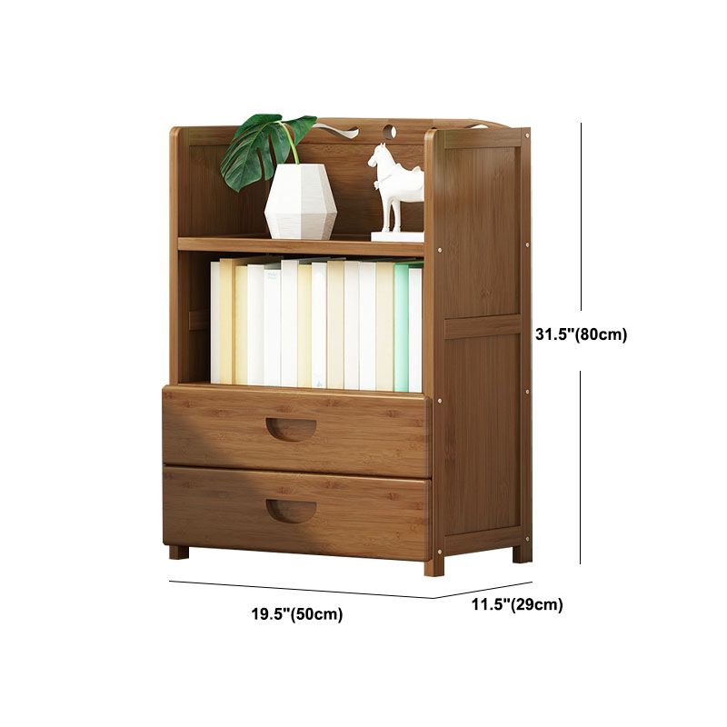Modern Bamboo Shelf Bookcase Brown Closed Back Book Shelf for Study Room Clearhalo 'Bookcases' 'furn' 'furn_bookcases' 'Furniture' 'Office Furniture' 1200x1200_f27e5c74-f641-47f3-bb9d-56851cdd9353