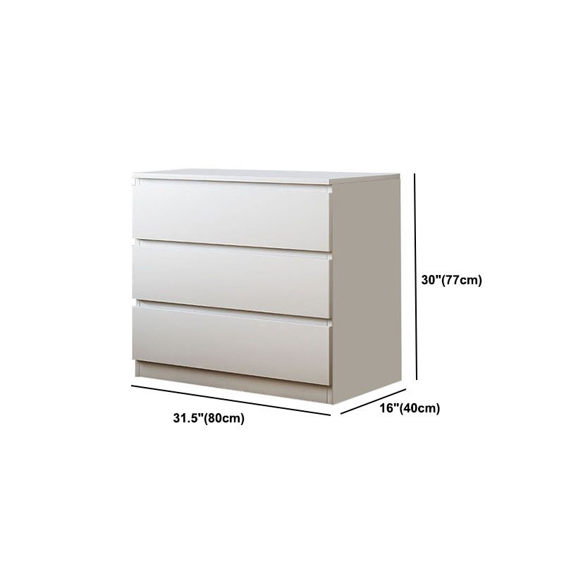 Modern Bedroom Dresser White Wooden Storage Chest with Drawers Clearhalo 'Bedroom Furniture' 'Dressers & Chests' 'dressers_chests' 'furn' 'furn_dressers_chests' 'Furniture' 1200x1200_f2808166-8e6f-49a4-b6b4-a90ef7b9d117