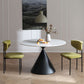 Contemporary Style Dining Table Stone Round Table with Pedestal Base Clearhalo 'Dining Tables & Seating' 'Dining Tables' 'dining_table' 'furn' 'furn_dining_table' 'Furniture' 'Kitchen & Dining Furniture' 1200x1200_f2814d64-715b-440d-890f-aa8508529283
