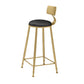 Glam Round Counter-height Stool Leather Footrest Bar Stool with Gold Base Clearhalo 'Bar Furniture' 'Bar Stools' 'bar_stools' 'furn' 'furn_bar_stools' 'Furniture' 'Kitchen & Dining Furniture' 1200x1200_f283108e-7eff-4832-afd4-a5d470f88872