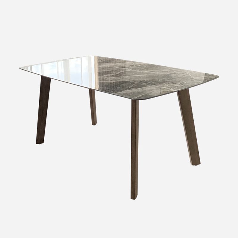 Rectangle 4 Legs Minimalist Table Three-Color Fixed Table of Sintered Stone Clearhalo ' dining_table' 'Dining Tables & Seating' 'Dining Tables' 'furn' 'furn_dining_table' 'Furniture' 'furniture_dining_table' 'Kitchen & Dining Furniture' 'kitchen&dining_furn' 'kitchen' 'kitchen_dining_table' 1200x1200_f2832e04-f149-44d1-825c-e7caf847a346