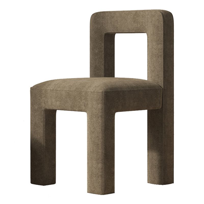Modern Dining Side Chair Matte Finish Linen Fabric Open Back Armless Chair Clearhalo ' kitchen&dining_furn' 'Dining Chairs' 'Dining Tables & Seating' 'dining_chair' 'furn' 'furn_dining_chair' 'Furniture' 'furniture_dining_chair' 'Kitchen & Dining Furniture' 'kitchen' 1200x1200_f28438be-2383-466f-9818-c50d2a13d5f6