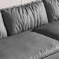 Pillow Top Arm Sofa & Chaise Faux Leather Cushions Loose Back Sofa