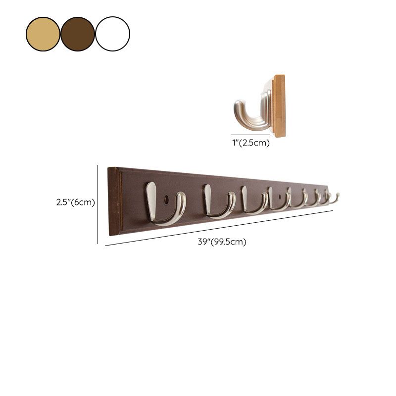 Modern Minimalist Coat Hanger Home Wall Hanging Wooden and Metal Coat Rack Clearhalo 'Entry & Mudroom Furniture' 'furn' 'furn_hall_tree_coat_racks' 'Furniture' 'Hall Trees & Coat Racks' 'hall_tree_coat_racks' 1200x1200_f2863343-df0a-4765-938f-76d29edf567f