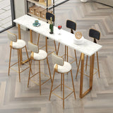 キッチン用のグラムフェイクマーブルバーカウンターテーブル長方形のバーカウンターテーブル