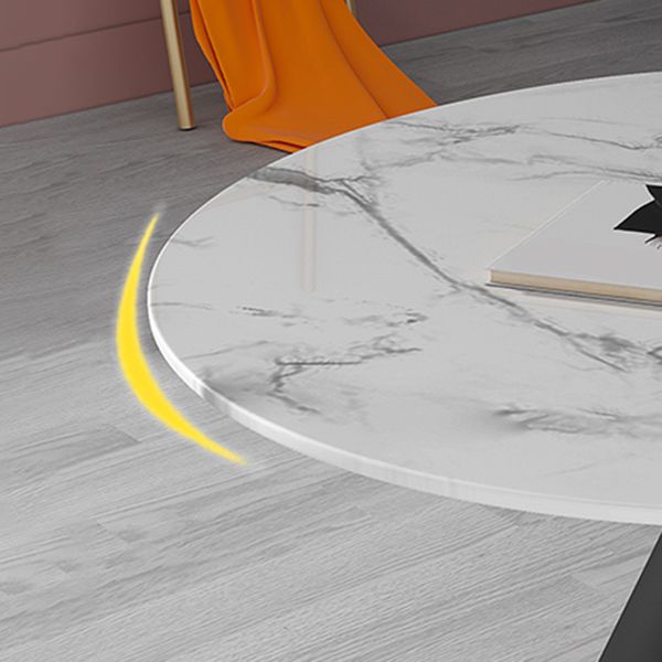 Black and White Dining Table Traditional Luxury Stone and Metal Dining Room Collection Clearhalo 'Dining Tables & Seating' 'Dining Tables' 'dining_table' 'furn' 'furn_dining_table' 'Furniture' 'furniture_dining_table' 'Kitchen & Dining Furniture' 1200x1200_f2886ecf-a718-4374-ad90-cafb920c9649