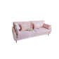 Living Room 2-seater Pillow Top Arm Settee Velvet Couch with Oak Legs Clearhalo 'furn' 'furn_sofas' 'Furniture' 'furniture_sofas' 'Living Room Furniture' 'Sofa' 'sofas' 1200x1200_f28947bb-27d2-49e8-9590-ca08ec28a0dc