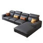 Contemporary Faux Leather L-Shape Sectional with Chaise and Square Arms Clearhalo 'furn' 'furn_sectionals' 'Furniture' 'Living Room Furniture' 'Sectionals' 1200x1200_f28bd165-32cd-430d-8c5c-56053e66e714