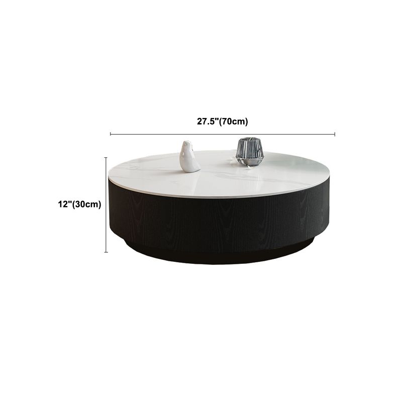 Round Stone Top Coffee Table Mid-Century Modern Cocktail Table Clearhalo 'Coffee & Accent Tables' 'Coffee Tables' 'coffee_tables' 'furn' 'furn_coffee_tables' 'Furniture' 'Living Room Furniture' 1200x1200_f28e4f50-0313-4360-b5e8-32bce0e23937