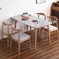 Mesa de comedor de piedra sinterizada rectangular muebles modernos con 4 patas para oficina