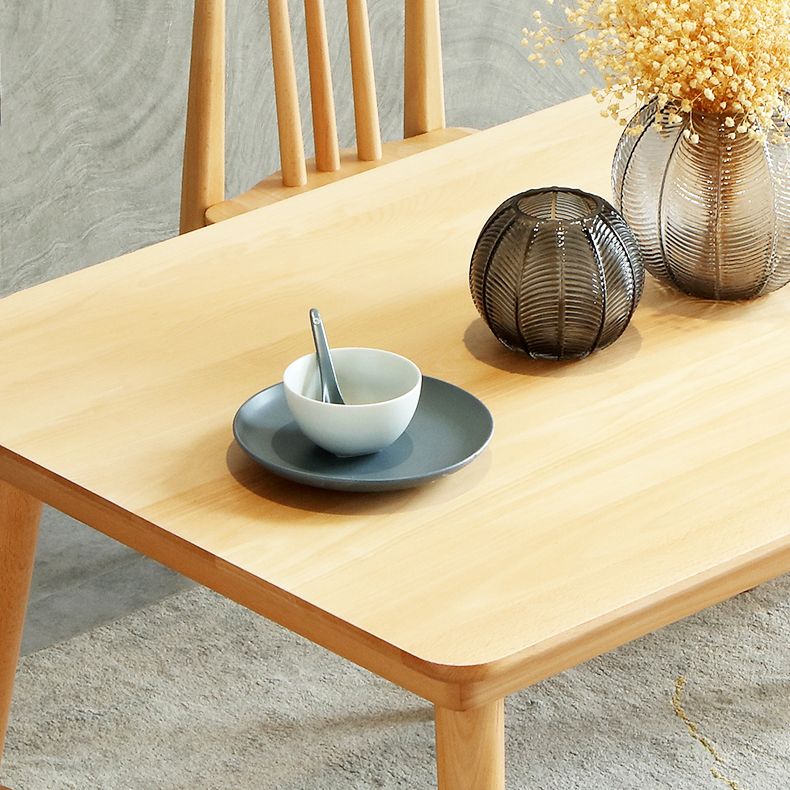 Ensemble de restauration rectangulaire moderne 1/2/5/7 Pieces Table à manger en bois massif avec chaises