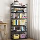 Steel Bookshelf, Multi Tiers Contemporary Bookcase for Home Office, 12.5"W.