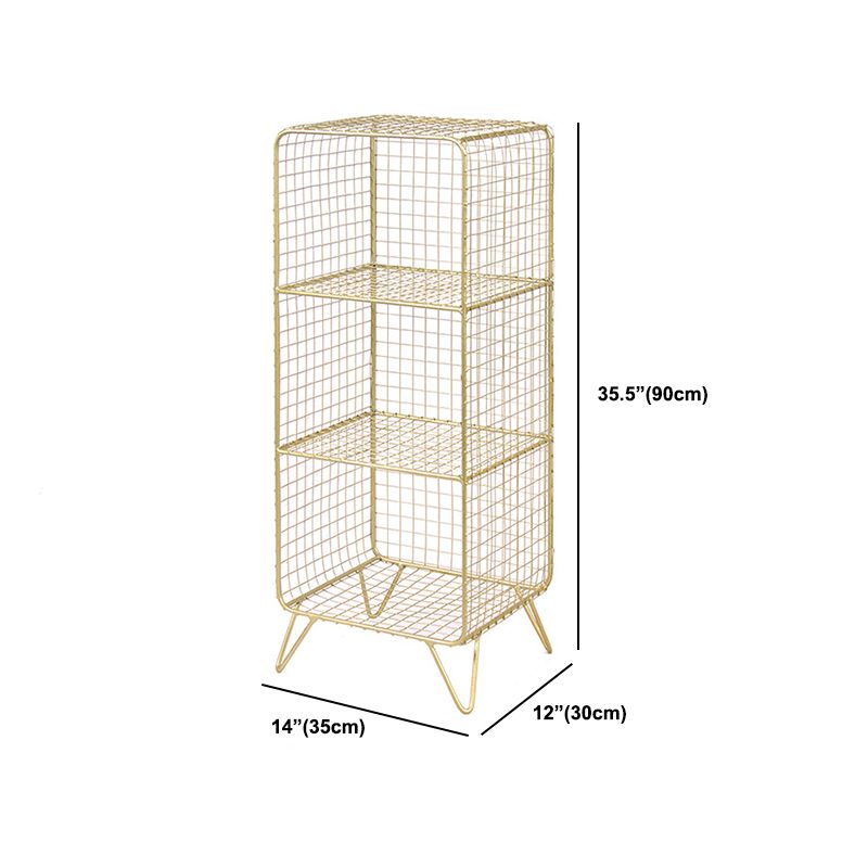 Modem Metal Bookshelf Standard Shelf Bookshelf for Home Office 11.8" W