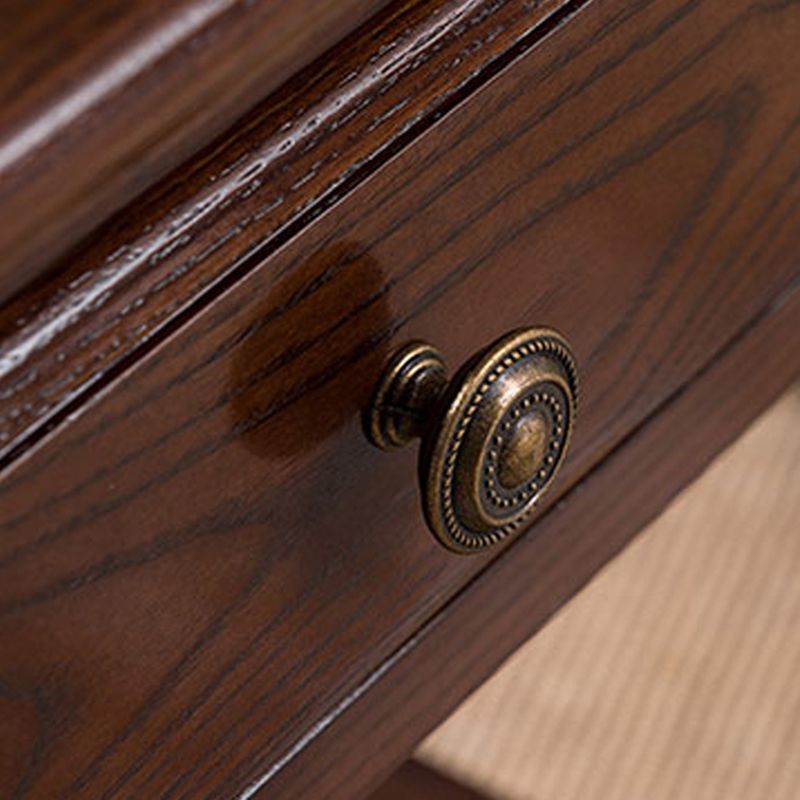 Lving Room Square Wood Top End Table Double Tier 4 Legs Side Table Clearhalo 'Coffee & Accent Tables' 'End & Side Tables' 'end_side_tables' 'furn' 'furn_end_side_tables' 'Furniture' 'Living Room Furniture' 1200x1200_f295a64b-390e-4d7c-9076-85cc911eb952