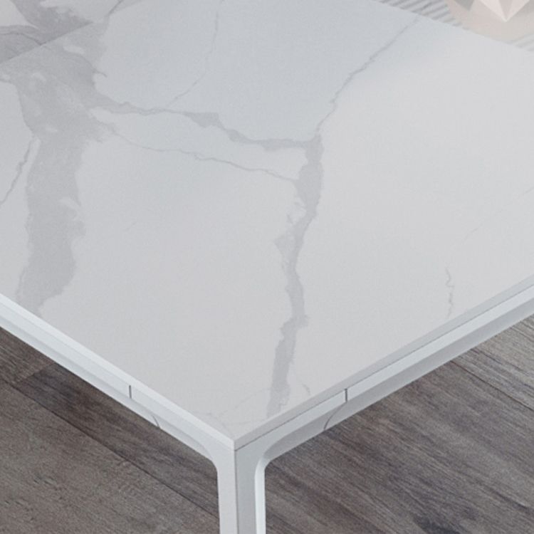 Moderne Rechteck Diniate Set 1/4/5/7 Stück Stein Top Esstisch Set