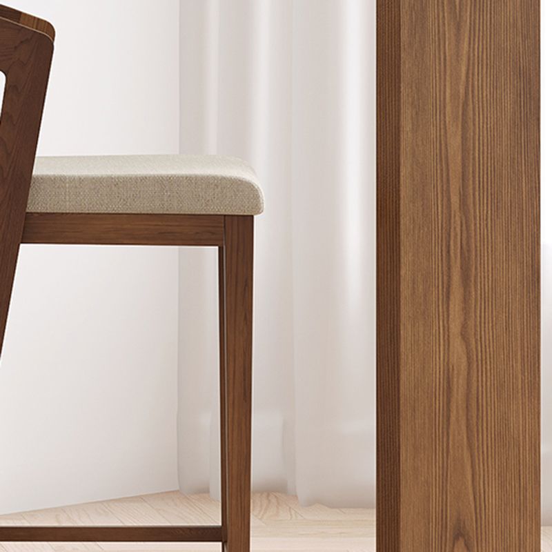 Modern massief hout lage rug tegenhoge ontlasting in bruin en wit