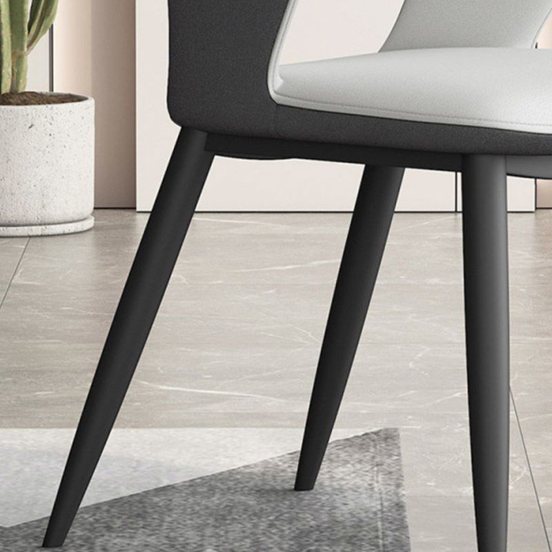 Metal Modern Indoor Side Chair with Arms Matte Finish Open Back Dining Chair Clearhalo 'Dining Chairs' 'Dining Tables & Seating' 'dining_chair' 'furn' 'furn_dining_chair' 'Furniture' 'Kitchen & Dining Furniture' 1200x1200_f297e809-2a8d-43dd-8d87-aa8cb21fe947
