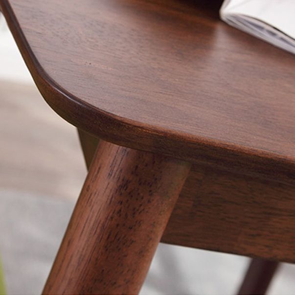 モダンな茶色の家具セット5 PCS長方形のソリッドウッドダイナーテーブルダイニングチェア