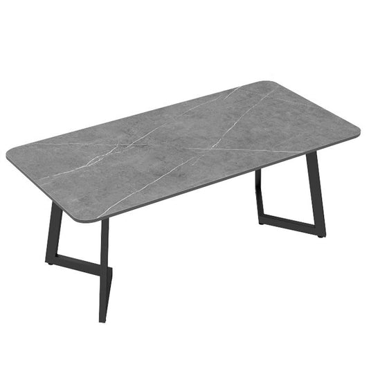 Eigentijdse kantoorbureau antieke afwerking gebogen computerbureau met metalen benen