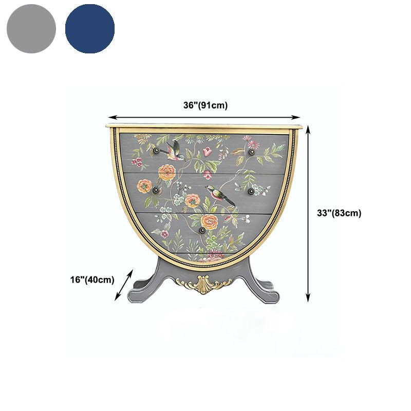 Amerikaanse traditionele dressoir vaste houten opbergkist met 3 laden