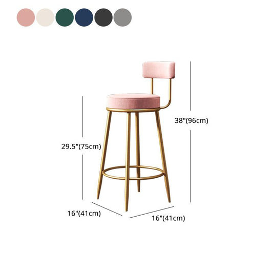 Nordic Design Low Back Armless Stools with Cushion Upholstered Counter Height Stool Clearhalo 'Bar Furniture' 'Bar Stools' 'bar_stools' 'furn' 'furn_bar_stools' 'Furniture' 'furniture_bar_stools' 'Kitchen & Dining Furniture' 1200x1200_f29bc5e4-3336-4d08-855d-f764e21bc234
