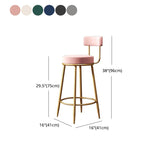 Nordic Design Low Back Armless Stools with Cushion Upholstered Counter Height Stool Clearhalo 'Bar Furniture' 'Bar Stools' 'bar_stools' 'furn' 'furn_bar_stools' 'Furniture' 'furniture_bar_stools' 'Kitchen & Dining Furniture' 1200x1200_f29bc5e4-3336-4d08-855d-f764e21bc234