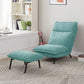 30.11" Wide Velvet Convertible Chair Armless Chair with Removable Cushions