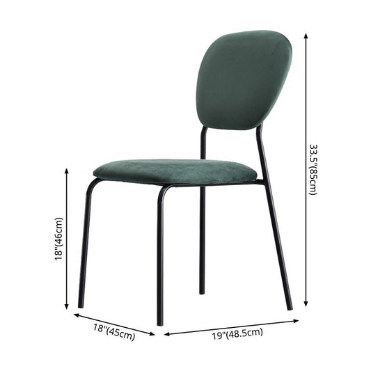Open Back Armless Dining Chairs Upholstered Side Chairs with Metal Legs Clearhalo ' kitchen&dining_furn' 'Dining Chairs' 'Dining Tables & Seating' 'dining_chair' 'furn' 'furn_dining_chair' 'Furniture' 'furniture_dining_chair' 'Kitchen & Dining Furniture' 'kitchen' 1200x1200_f29e8c00-ec00-4596-82cd-438963b69065