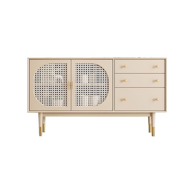 Server in stile glam tavolo da buffet in legno con cassetti e archiviazione