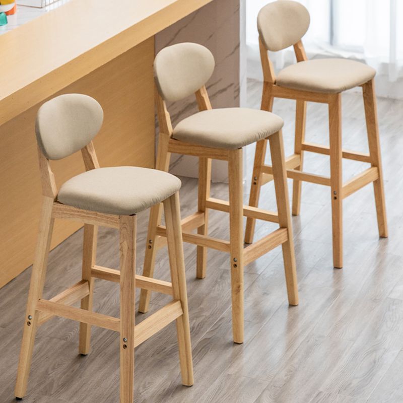 Modern Armless Backrest Counter Stool Wood Living Room Bar Stool with Cushion Clearhalo 'Bar Furniture' 'Bar Stools' 'bar_stools' 'furn' 'furn_bar_stools' 'furniture_bar_stools' 'Kitchen & Dining Furniture' 'kitchen&dining_furn' 'kitchen' 'kitchen_furn' Furniture' 1200x1200_f29fa081-5e95-4642-a2ef-8ad61c24418d