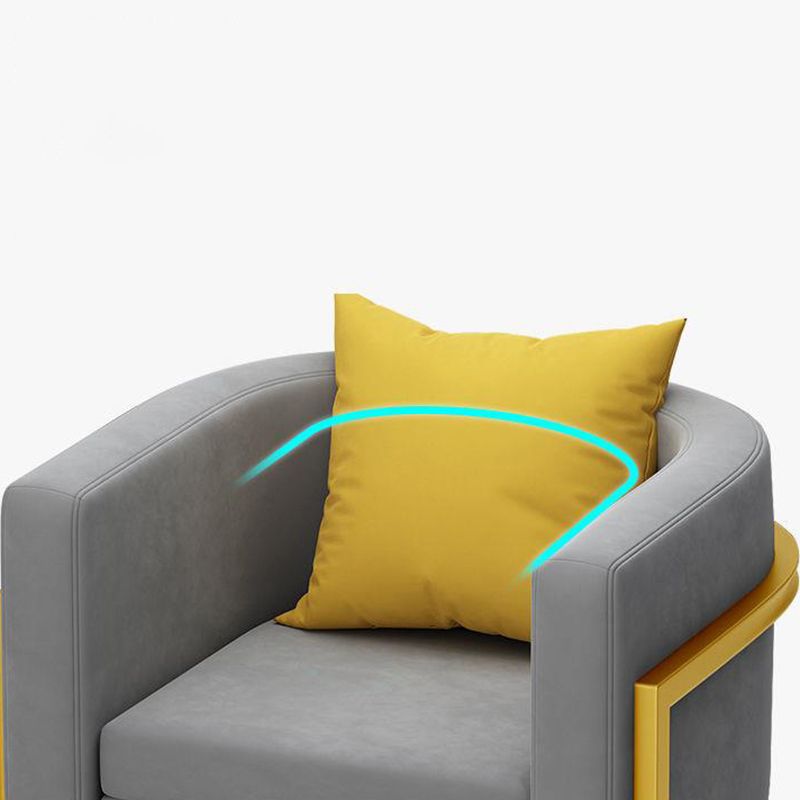 Scandinavische vaste kleur fluweel kussen achterste bank met smokingarm