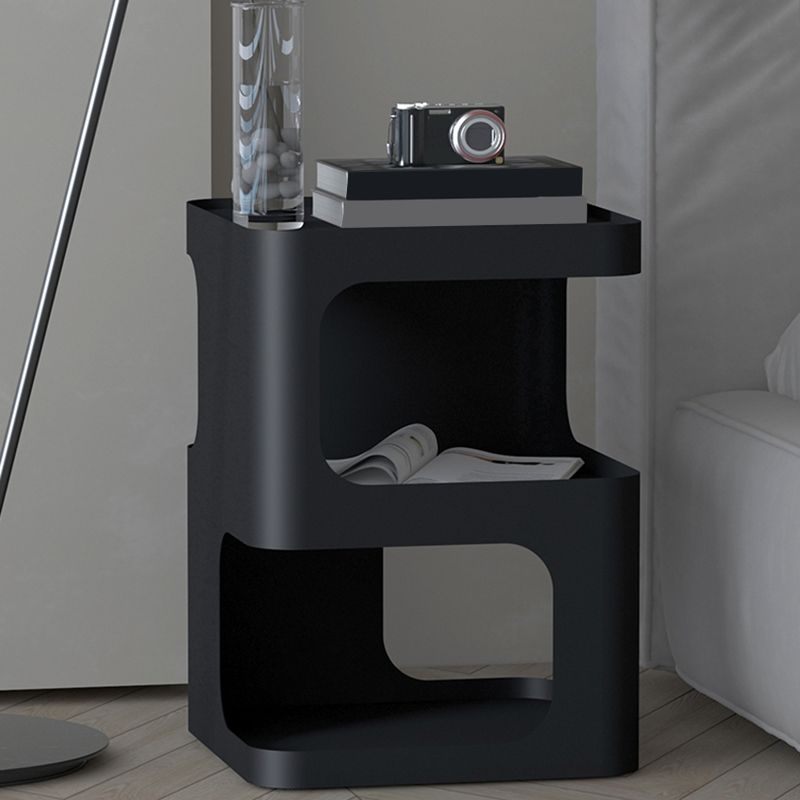 Square Iron End Table Set 21.26" Tall Metal Side Table with Storage Shelves Clearhalo 'Coffee & Accent Tables' 'End & Side Tables' 'end_side_tables' 'furn' 'furn_end_side_tables' 'Furniture' 'Living Room Furniture' 1200x1200_f2a17ff6-4490-44fd-bc8d-334afabfd798