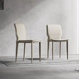 Contemporary Armless Solid Back Side Chairs Leather Dining Chairs Clearhalo ' kitchen&dining_furn' 'Dining Chairs' 'Dining Tables & Seating' 'dining_chair' 'furn' 'furn_dining_chair' 'Furniture' 'furniture_dining_chair' 'Kitchen & Dining Furniture' 'kitchen' 1200x1200_f2a3286f-4c74-45fa-beb1-a55706d9f087